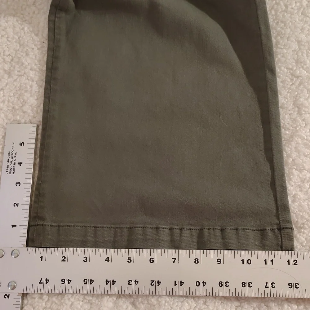 PAIGE Carly Wide Leg Cargo Pocket Jeans – Vintage Ivy Green, Size 32 (10-12) - Picture 14 of 16